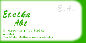 etelka abt business card